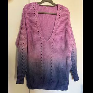 Free People Ombre Come Together Tunic Sweater